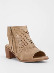 Taupe Cutout Bootie (Wide Width)