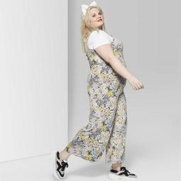 Women's Plus Size Floral Print Strappy Jumpsuit - Wild Fable™