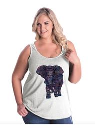 Amazing Elephant Women Curvy Plus Size Tank Tops