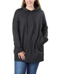 JED FASHION Women's Plus Size Comfy Fit Hoodie Tunic Sweatshirt