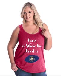 Home is Where the heart is Utah Womens Plus Size Utah Tank Tops