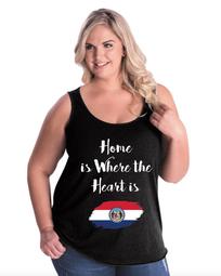 Home is Where the heart is Missouri Womens Plus Size Missouri Tank Tops