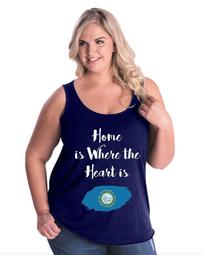 Home is Where the heart is South Dakota Womens Plus Size South Dakota Tank Tops