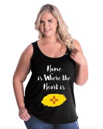 Home is Where the heart is New Mexico Womens Plus Size New Mexico Tank Tops