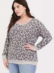 Leopard Cozy Brushed Hacci Sweatshirt