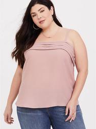 Dusty Pink Georgette Pleated Cami