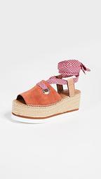 Glyn Amber Lace Up Espadrilles