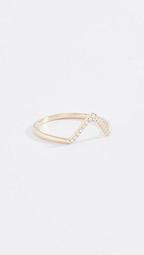 14k Micropave Triangle Ring
