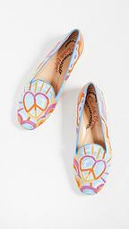 Peace and Love Kitty Loafers