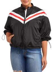 Women's Plus Size Vintage Style Chevron Pop Jacket
