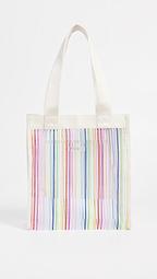 The Netting Tote Bag in Rainbow Stripe