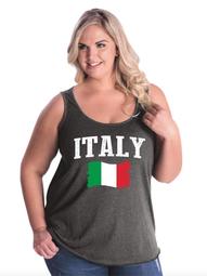 Italy Women's Curvy Plus Size Tank Tops