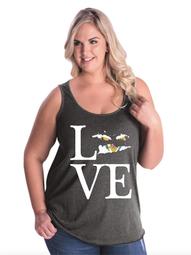 Love US Virgin Islands Women Curvy Plus Size Tank Tops
