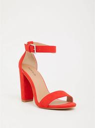 Orange Ankle Strap Heel (Wide Width)