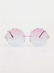 Scalloped Round Sunglasses