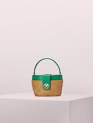 Rose Medium Top Handle Basket Bag