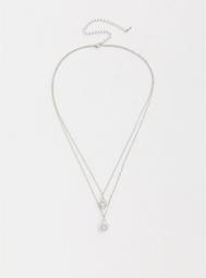 Silver CZ Layer Necklace