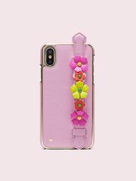 Floral Iphone X & Xs Handstrap Stand Case