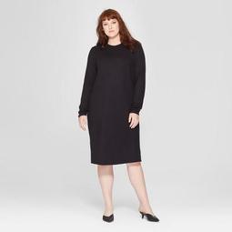 Women's Plus Size Long Sleeve Knit Midi Dress - Prologue™