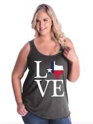 Love Texas Women Curvy Plus Size Tank Tops