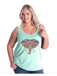 Elephant Women's Curvy Plus Size Tank Tops
