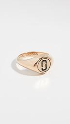 Double J Signet Ring