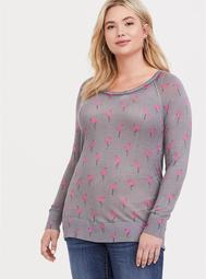 Grey Flamingo Sweater