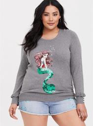 Her Universe Disney The Little Mermaid Ariel Sequin Pearl Sweater