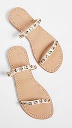 Jewel Two Strap Slide Sandals