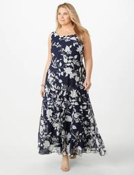 JONES STUDIO&reg; Plus Size Floral Tiered Maxi Dress