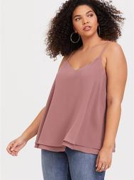 Sophie - Walnut Double Layer Georgette Swing Cami