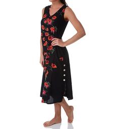 La Cera Sleeveless Rayon Floral Dress 2771