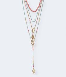 Multicolor Layered Short-Strand Necklace