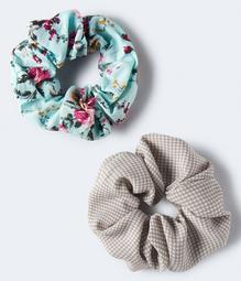 Floral & Houndstooth Scrunchie 2-Pack