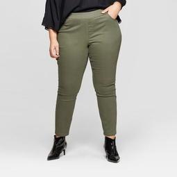 Women's Plus Size Pull On Skinny Chino Pants - Ava & Viv™