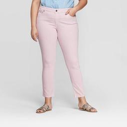 Women's Plus Size Mid-Rise Skinny Jeans - Universal Thread™ Pink