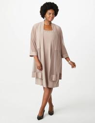 Plus Size Embroidered Jacket Dress