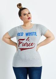 Red White And Fierce Graphic Tee
