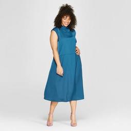 Women's Plus Size Tie Back Neck Column Midi Dress - Who What Wear™