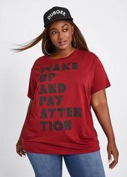 DubGee by Whoopi Wake Up and Pay Attention Graphic Tee