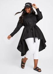 Dubgee by Whoopi Hi-Low Belted Tunic