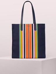 Kitt Stripe Extra Large North South Tote