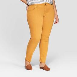 Women's Plus Size Mid-Rise Skinny Jeans - Universal Thread™ Yellow