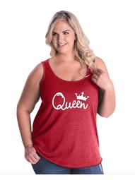 Queen Crown Women Curvy Plus Size Tank Tops