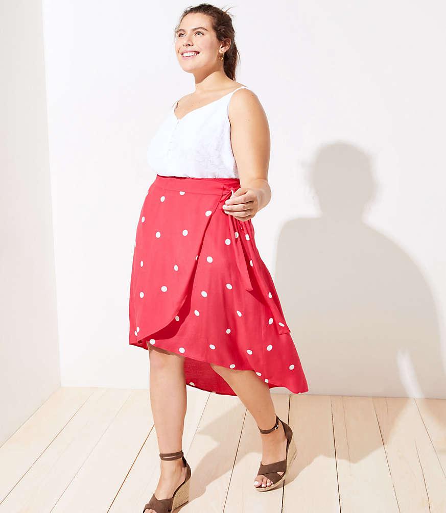 dot wrap skirt