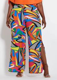 Abstract Slit-Accented Pant