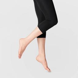 Women's 80D Super Opaque Capri Tights - A New Day™ Black