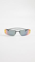 PR 61VS Runway Rainbow 90's Skinny Rectangle Sunglasses