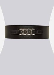 Stretch Belt With Metal Ring Detail