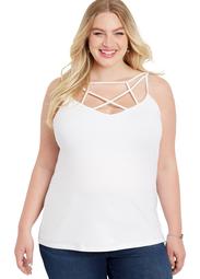 Plus Size Strappy Neck Layering Cami